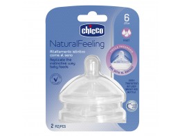 Imagen del producto Chicco Tetina natural feeling flujo rápido +6 meses 2uds