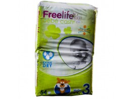 Imagen del producto Freelife bebecash pañal 3 midi 4-9kg 54u