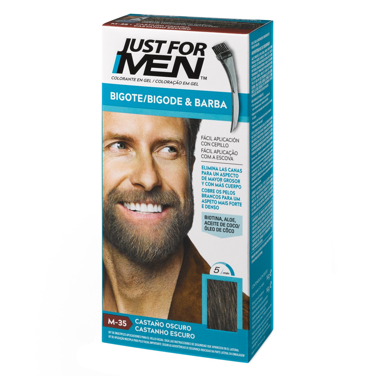 Imagen de Just for men barba bigote cast oscuro