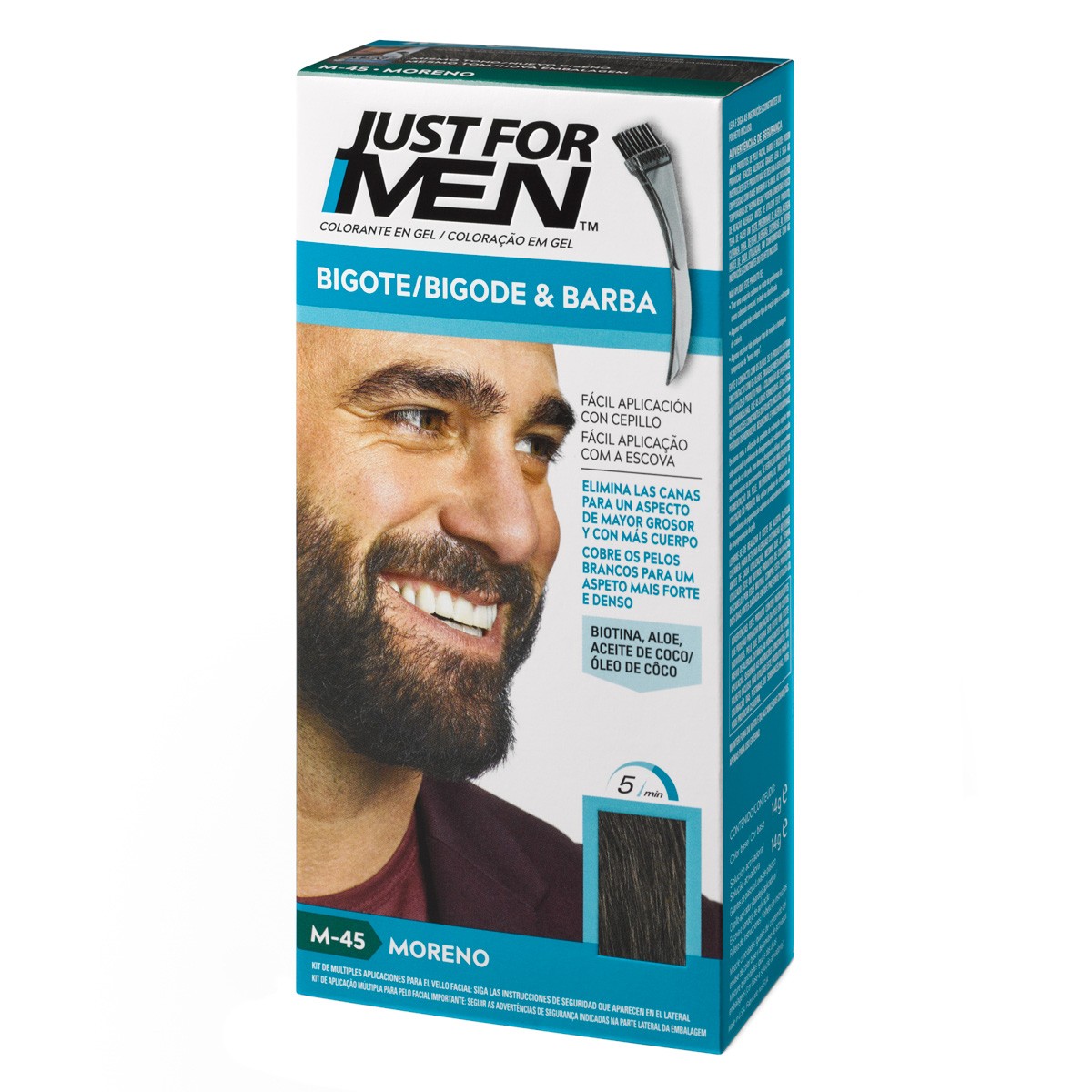 Imagen de Just for men barba bigote moreno